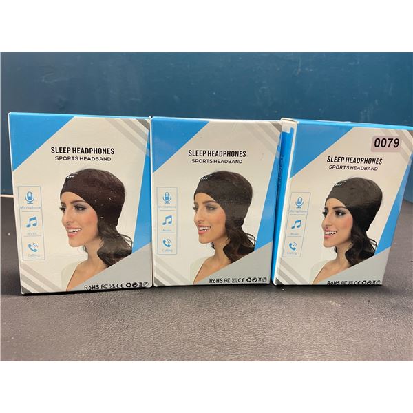 Lot of 3 Wearable Sleep/Sports Music Headbands