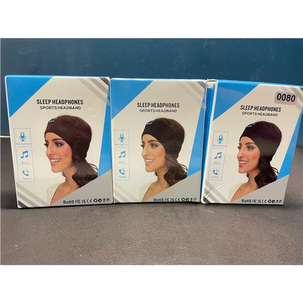 Lot of 3 Wearable Sleep/Sports Music Headbands
