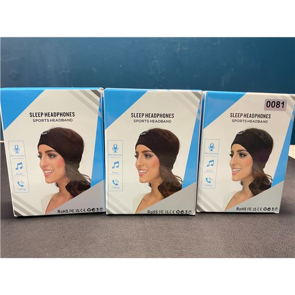Lot of 3 Wearable Sleep/Sports Music Headbands