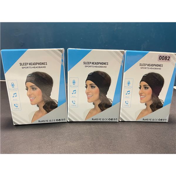 Lot of 3 Wearable Sleep/Sports Music Headbands