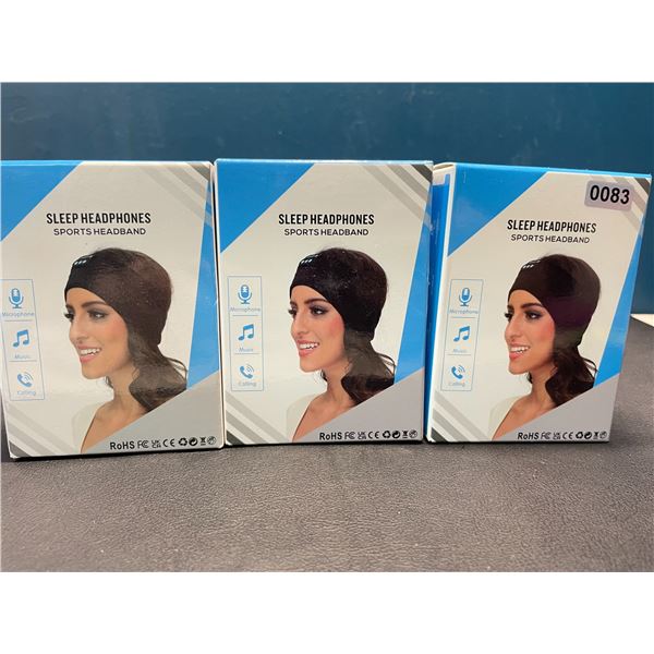 Lot of 3 Wearable Sleep/Sports Music Headbands