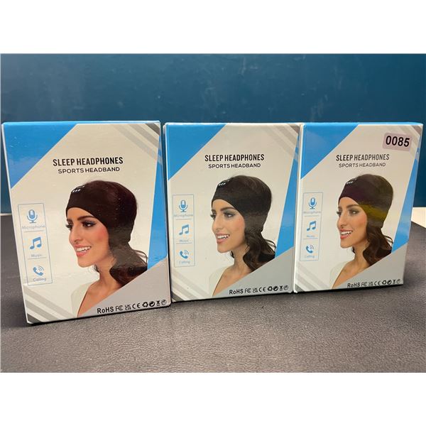 Lot of 3 Wearable Sleep/Sports Music Headbands