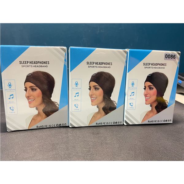 Lot of 3 Wearable Sleep/Sports Music Headbands