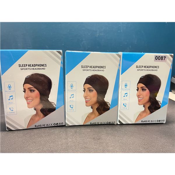 Lot of 3 Wearable Sleep/Sports Music Headbands