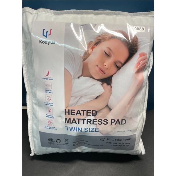 Lot of 1 Kozyus Heated Mattress Pad - Twin Size