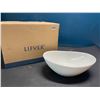 Image 2 : Lot of 1 Box of Lifver 7inch 17oz White Oval Dessert Bowls - 6PCS