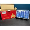 Image 2 : Lot of 1 Box of Blue Frosted Flameless Candles - 3 Pack