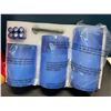 Image 3 : Lot of 1 Box of Blue Frosted Flameless Candles - 3 Pack