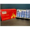 Image 2 : Lot of 1 Box of Blue Frosted Flameless Candles - 3 Pack