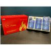 Image 2 : Lot of 1 Box of Blue Frosted Flameless Candles - 3 Pack
