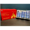 Image 2 : Lot of 1 Box of Blue Frosted Flameless Candles - 3 Pack