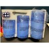 Image 3 : Lot of 1 Box of Blue Frosted Flameless Candles - 3 Pack