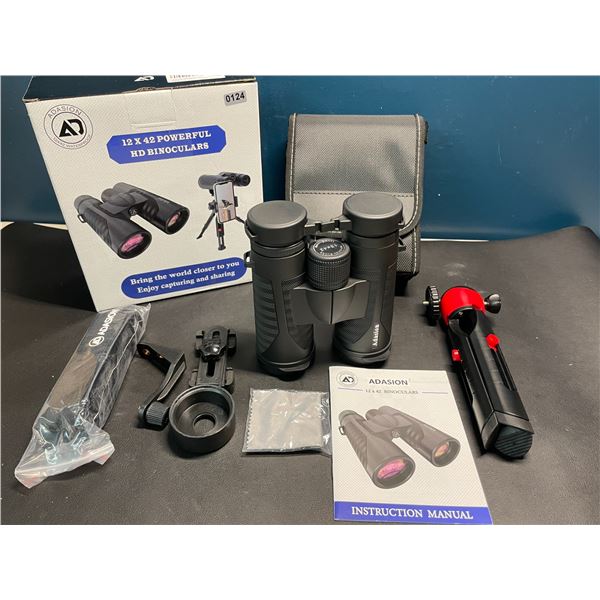 Lot of 1 12x42 Power HD Binoculars