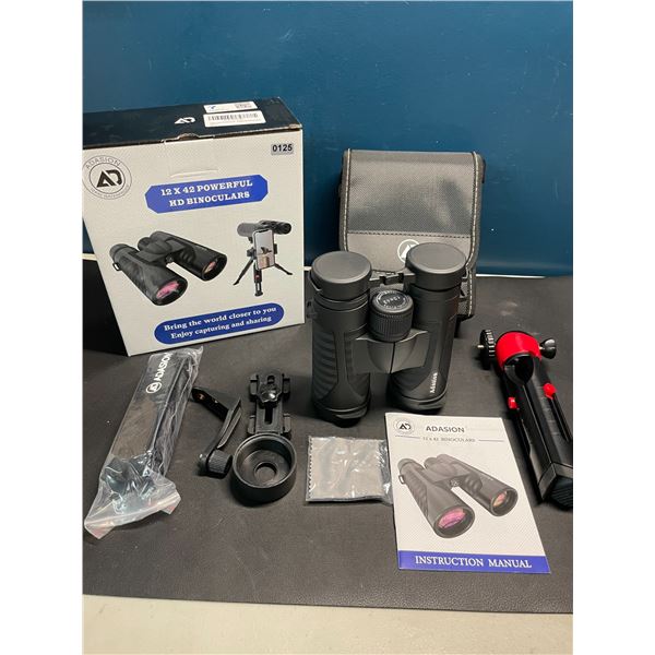 Lot of 1 12x42 Power HD Binoculars