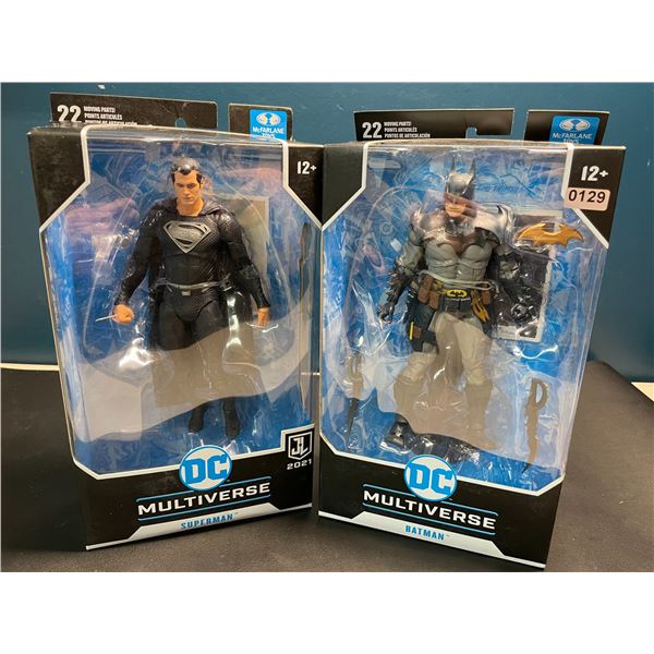 Lot of 2 Mcfarlane Toys DC Multiverse Batman and Superman