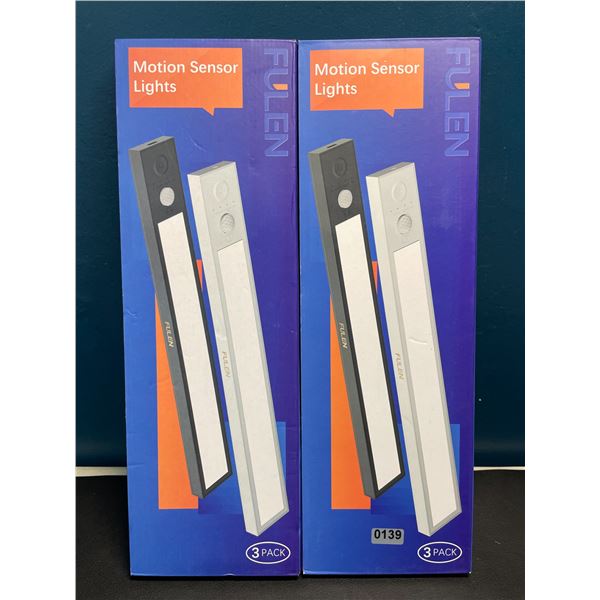 Lot of 2 Multi-Packs of Motion Sensor Lights - 3PCS/Lights Per Box