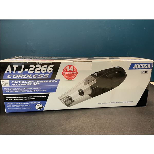 Lot of 1 ATJ-2266 Cordless Car Vacuum Cleaner with Accessories - Brand New Sealed!