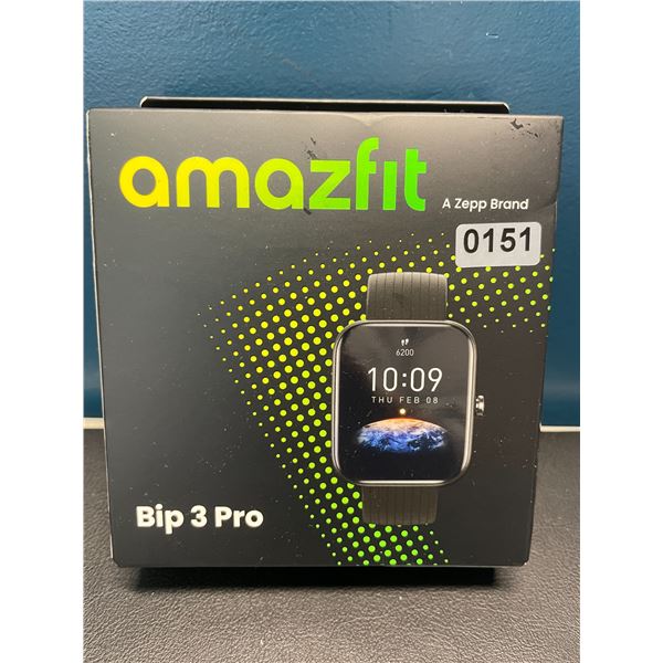 Lot of 1 Amazfit Bip 3 Pro Smart Watch/Fitness Tracker - Brand New Sealed!