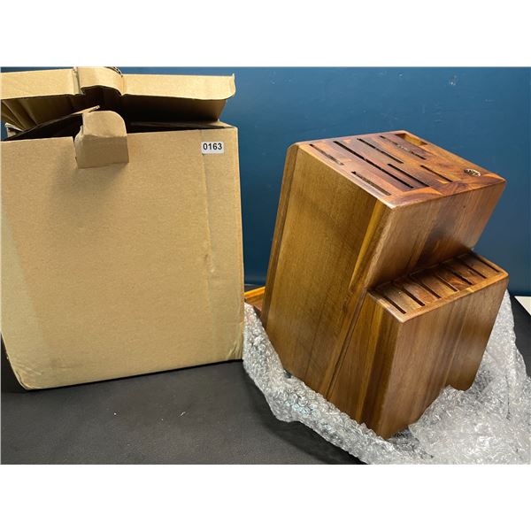 Lot of 1 Bamboo Knife Block