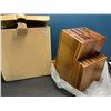 Image 1 : Lot of 1 Bamboo Knife Block