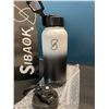 Image 2 : Lot of 1 Sibaok 32oz Stainless Steel Insulated/Leak Proof Water Bottle - White/Black Ombre