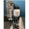 Image 1 : Lot of 1 Sibaok 32oz Stainless Steel Insulated/Leak Proof Water Bottle - White/Black Ombre