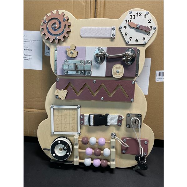 Lot of 2 Busy Boards/Sensory Boards for Toddlers - Bear Design - Brand New!