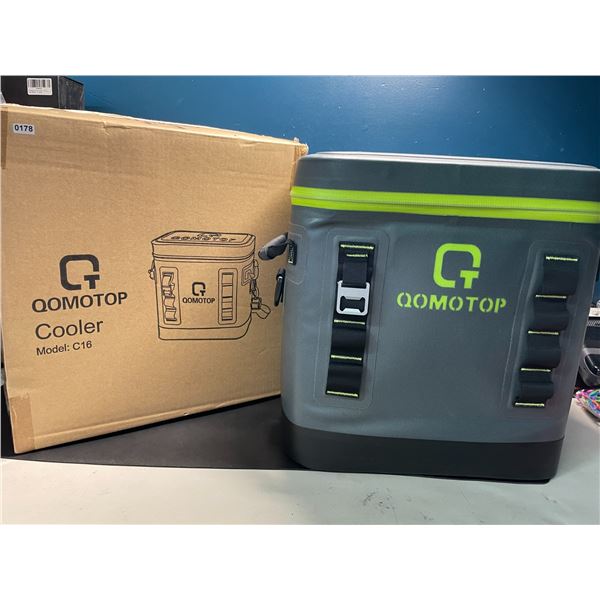 Lot of 1 Qomotop Large Insulated Cooler Backpack - Holds 24 Cans - 14in x 12 inch - Brand New!