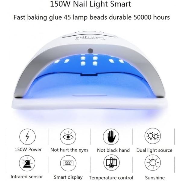 Lot of 1 Professional Gel Nail Polish LED/UV Nail Dryer Lamp - Cures/Dries Gel Nail Polish