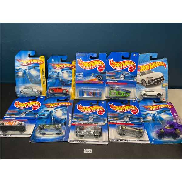 Lot of 10 Assorted Hot Wheels Toys