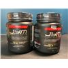 Image 1 : Lot of 2 Tubs of JYM Post Supplement Science Carbohydrate Powders - Lemonade - 990G