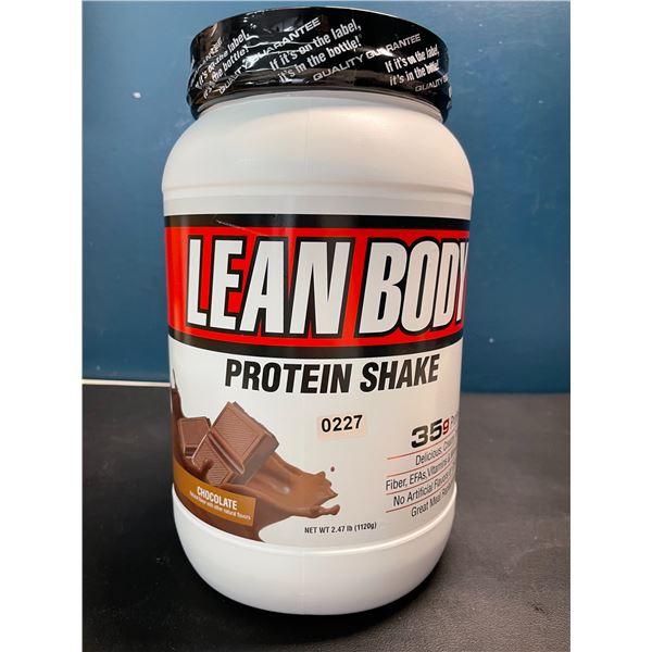 Lot of 1 Tub of Lean Body Protein Shake Powder - Chocolate - 2.47lbs