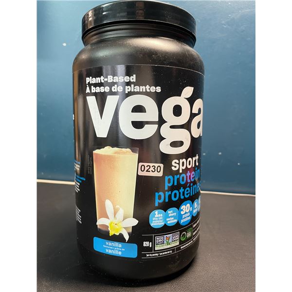 Lot of 1 Tub of Vega Sport Plant-Based Protein Powder - Vanilla - 828G