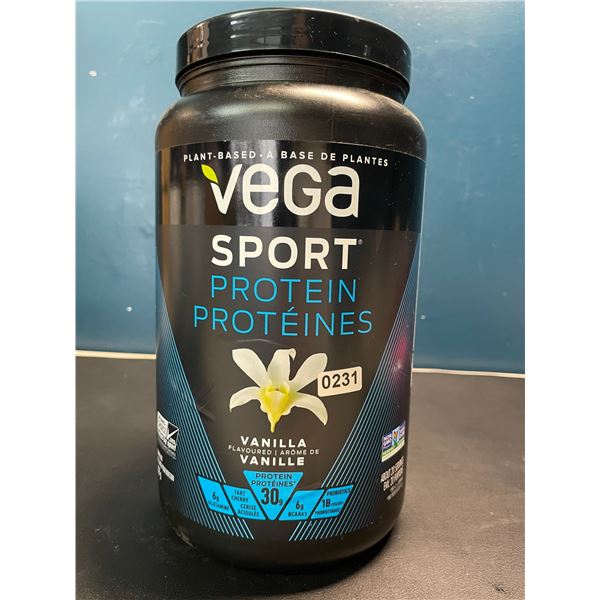 Lot of 1 Tub of Vega Sport Plant-Based Protein Powder - Vanilla - 828G