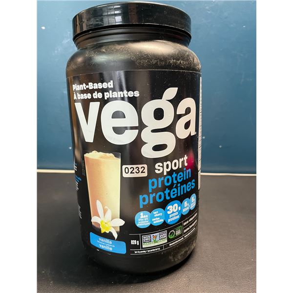 Lot of 1 Tub of Vega Sport Plant-Based Protein Powder - Vanilla - 828G