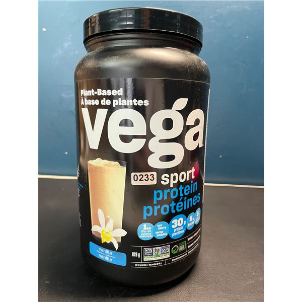 Lot of 1 Tub of Vega Sport Plant-Based Protein Powder - Vanilla - 828G