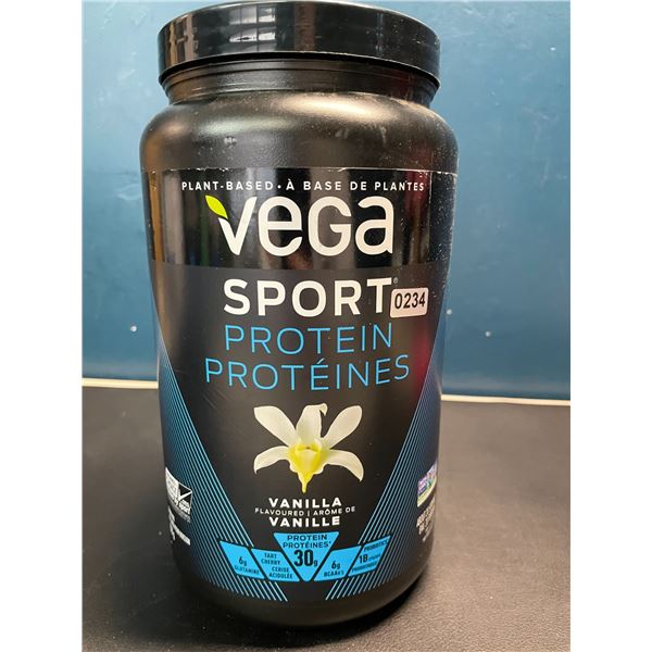 Lot of 1 Tub of Vega Sport Plant-Based Protein Powder - Vanilla - 828G
