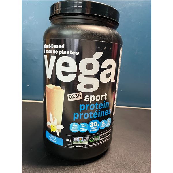 Lot of 1 Tub of Vega Sport Plant-Based Protein Powder - Vanilla - 828G