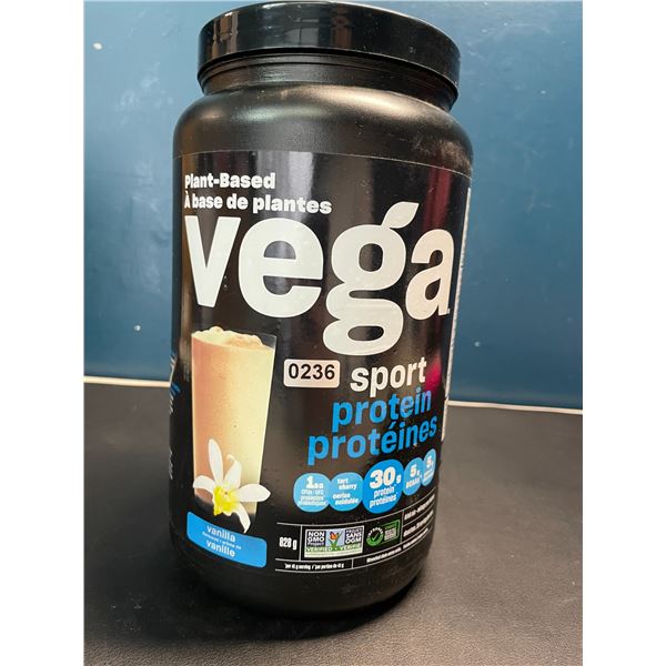 Lot of 1 Tub of Vega Sport Plant-Based Protein Powder - Vanilla - 828G