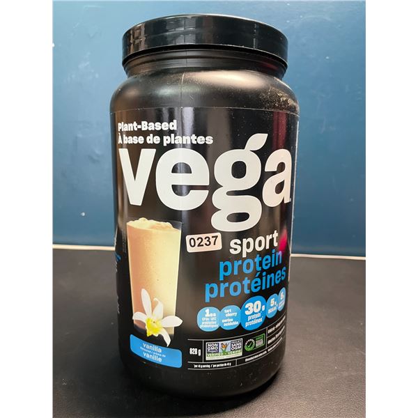 Lot of 1 Tub of Vega Sport Plant-Based Protein Powder - Vanilla - 828G