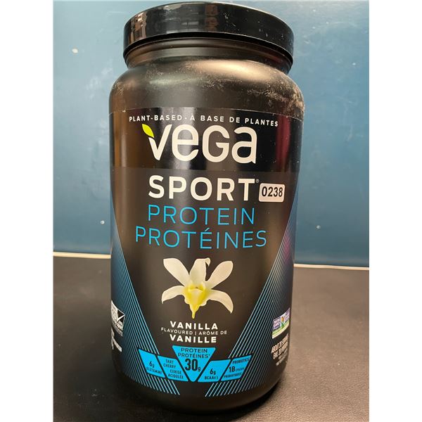 Lot of 1 Tub of Vega Sport Plant-Based Protein Powder - Vanilla - 828G