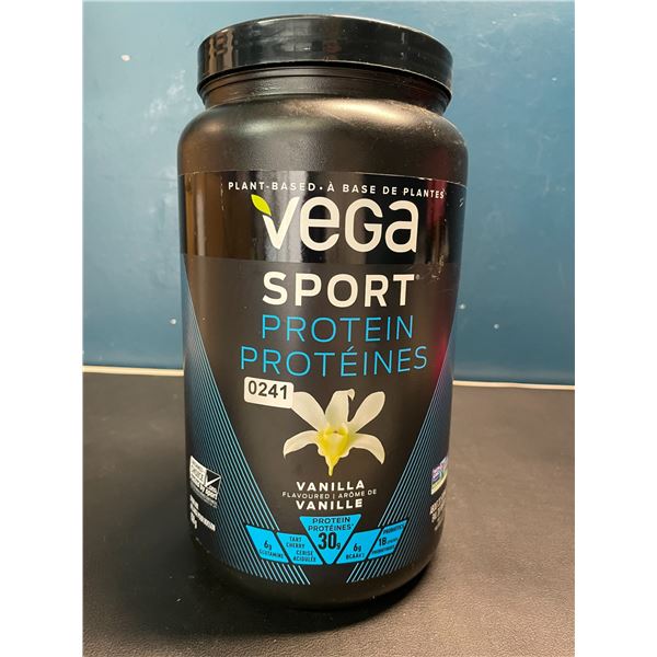 Lot of 1 Tub of Vega Sport Plant-Based Protein Powder - Vanilla - 828G