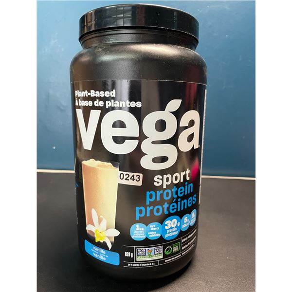 Lot of 1 Tub of Vega Sport Plant-Based Protein Powder - Vanilla - 828G