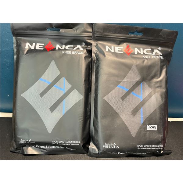 Lot of 2 Neenca Knee Braces for Adults - Large Size - 2 PCS per pack/4 Total