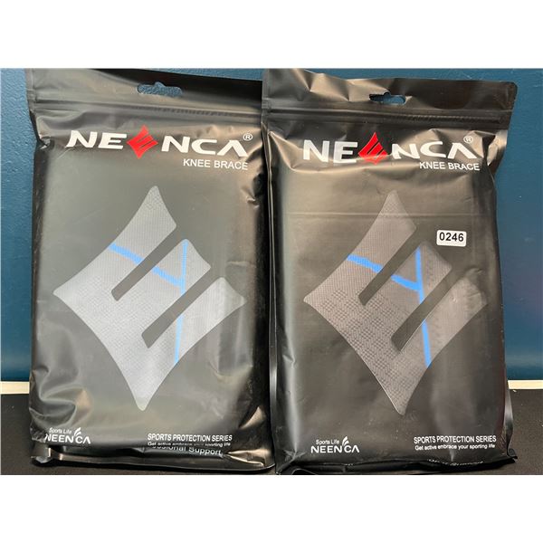 Lot of 2 Neenca Knee Braces for Adults - Large Size - 2 PCS per pack/4 Total