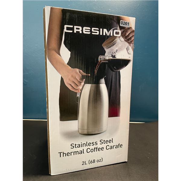 Lot of 1 Cresimo Stainless Steel Thermal Coffee Carafe - 2L (68oz)