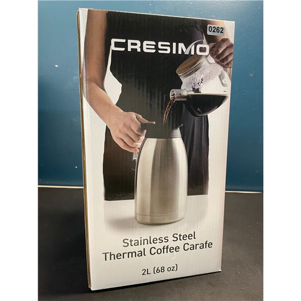 Lot of 1 Cresimo Stainless Steel Thermal Coffee Carafe - 2L (68oz)