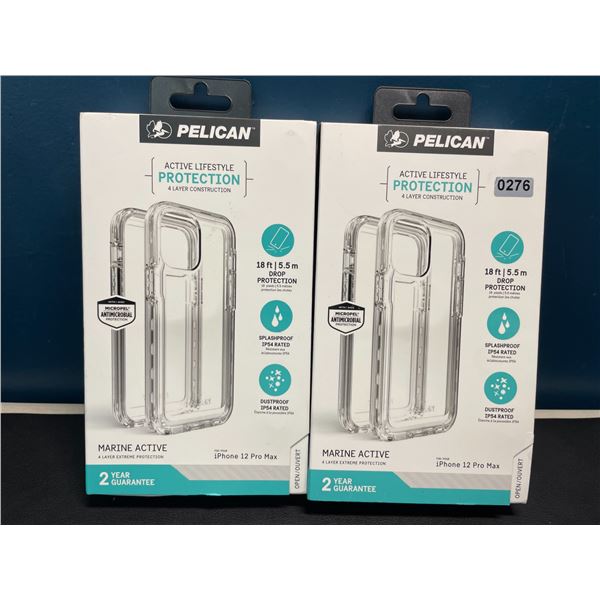 Lot of 2 Pelican Marine Active Protective Cases - For iPhone 12 Prox/13 Pro Max