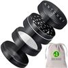 Image 1 : Lot of 3 Antonki Simple Herb Grinders w/ Carrying Pouch - Brand New