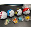 Image 2 : Lot of 2 Pokemon Pokeball Toy Sets - 4pc each/